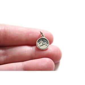 Sterling Silver Earth Element Charm, Earth Element Charm, Mountain Charm